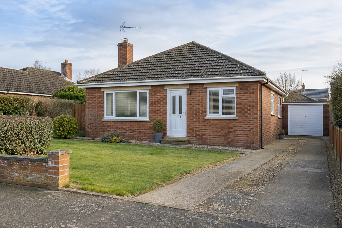 Illustrative AI-generated two-bedroom bungalow in the style of Lincolnshire housing
