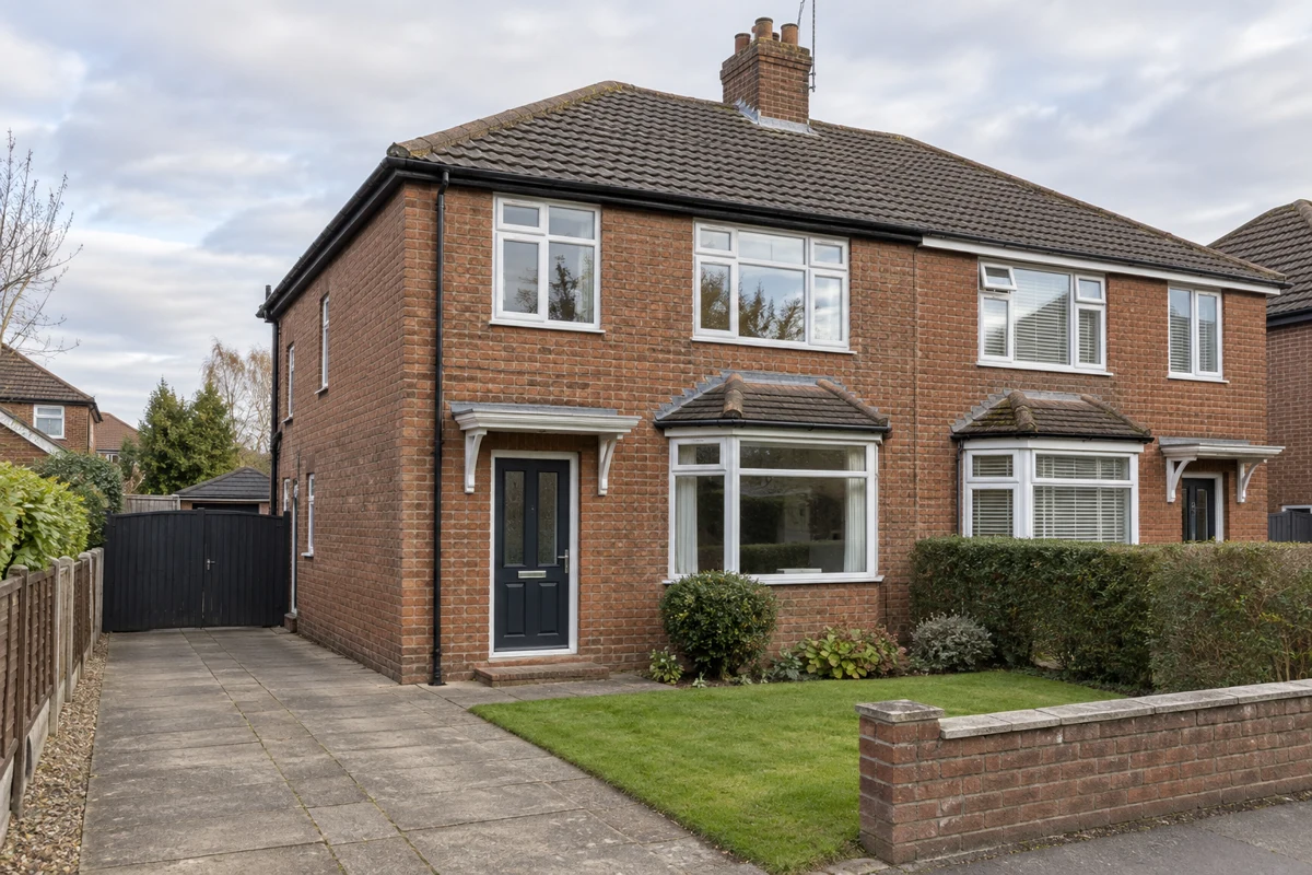 Illustrative AI-generated three-bedroom semi-detached in the style of Lincolnshire housing